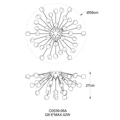 Wszystkie Lampy Sufitowe|Zumaline Lampa sufitowa STAR C0539-06A-F4AC