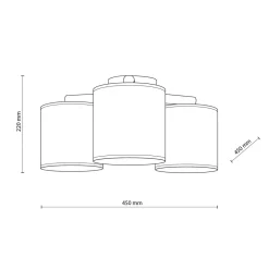Wszystkie Lampy Sufitowe|TK Tomasz Krywult Lampa sufitowa szara DEVA NATURE III