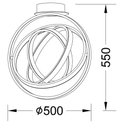 Wszystkie Lampy Sufitowe|Zumaline Lampa sufitowa TESS LED czarna