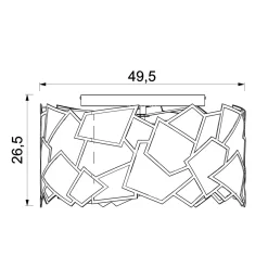 Luminex Lampa sufitowa tytanowe złoto CAMO III
