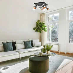 Wszystkie Lampy Sufitowe| Lampa sufitowa z 4 reflektorkami regulowana chrom AURORA