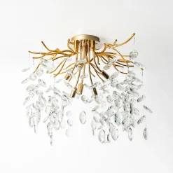 Wszystkie Lampy Sufitowe|Zumaline Lampa sufitowa złota CINDY 50 cm