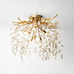 Wszystkie Lampy Sufitowe|Zumaline Lampa sufitowa złota CINDY 50 cm