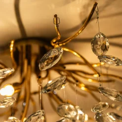 Wszystkie Lampy Sufitowe|Zumaline Lampa sufitowa złota CINDY 50 cm