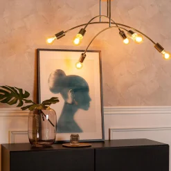 domiluce Lampa sufitowa złota KORTE 43 cm