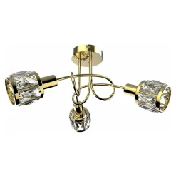 Wszystkie Lampy Sufitowe|Krislamp Lampa sufitowa złota NELA 3