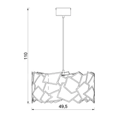 Luminex Lampa wiszaca czarna CAMO III