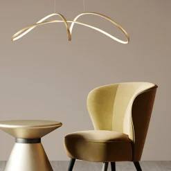 Zumaline Lampa wiszaca LED złota FERMI