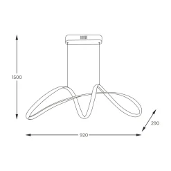 Zumaline Lampa wiszaca LED złota FERMI
