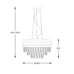Lampy Wiszące|Zumaline Lampa wiszaca NAICA P0525-04A-F4V6