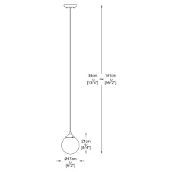 Lampy Wiszące|Zumaline Lampa wiszącą RIANO P0454-01D-F7AA