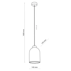 TK Tomasz Krywult Lampa wisząca 1 klosz transparent SATIPO