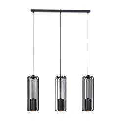 inny Lampa wisząca 3 klosze listwa czarna FALCON