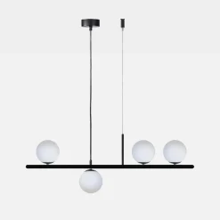 domiluce Lampa wisząca 4 kule czarna FARO