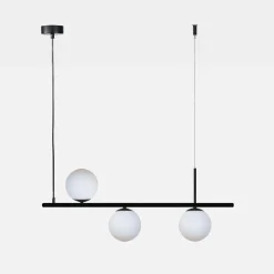 Lampy Wiszące|domiluce Lampa wisząca 3 kule czarna FARO