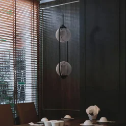 inny Lampa wisząca 2 kule czarna DAVOS