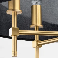 Lampy Wiszące|inny Lampa wisząca abażur czarno-złota ABBANO