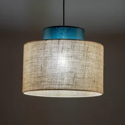 Lampy Wiszące|TK Tomasz Krywult Lampa wisząca abażur DUO JUTA GREEN