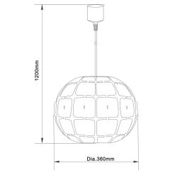 Zumaline Lampa wisząca ALISA TL-1061P-B