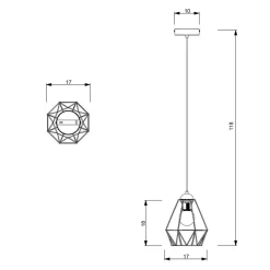 Lampy Wiszące|Luminex Lampa wisząca BERGEN I 604