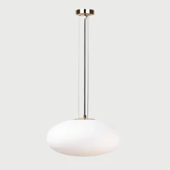 Lampy Wiszące|domiluce Lampa wisząca biało-złota UFO 40 cm