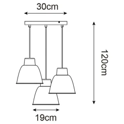 Zumaline Lampa wisząca biały mat ORLO III