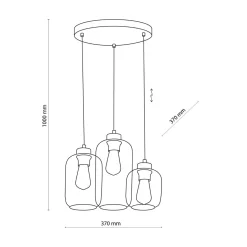 TK Tomasz Krywult Lampa wisząca brązowa MARCO BROWN 3