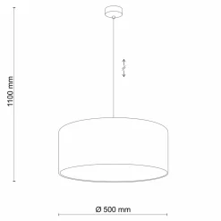 Lampy Wiszące|TK Tomasz Krywult Lampa wisząca ciemnoszara EARTH 50 cm