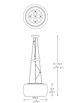 Zumaline Lampa wisząca CRYSTAL 5 40cm
