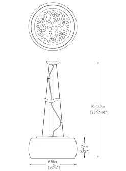 Lampy Wiszące|Zumaline Lampa wisząca CRYSTAL 6 50cm