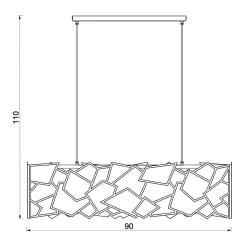 Lampy Wiszące|Luminex Lampa wisząca czarna CAMO IV