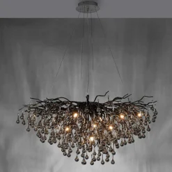 Paul Neuhaus Lampa wisząca czarna ICICLE