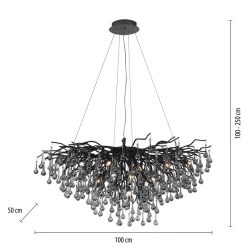 Paul Neuhaus Lampa wisząca czarna ICICLE