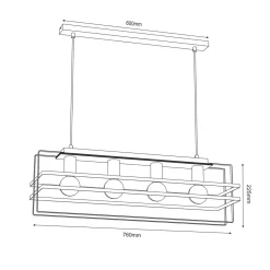 Lampy Wiszące|Luminex Lampa wisząca czarna jasne drewno KORTEZ IV