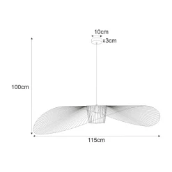 inny Lampa wisząca czarna KAPELUSZ