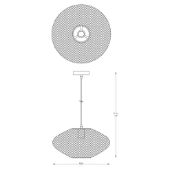 Lampy Wiszące|Zumaline Lampa wisząca czarna ORION 37 cm