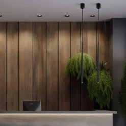 TK Tomasz Krywult Lampa wisząca czarna PIANO BLACK I