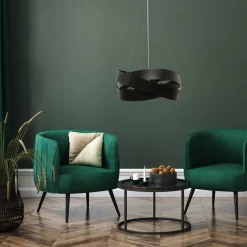 domiluce Lampa wisząca czarna TORNADO