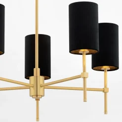 inny Lampa wisząca czarno-złota ABRUZZO