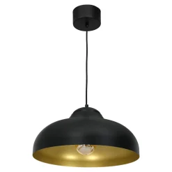 Lampy Wiszące|Luminex Lampa wisząca czarno-złota BASCA
