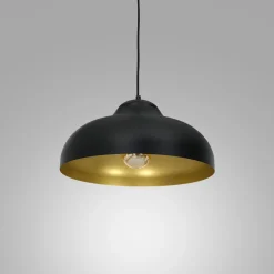 Lampy Wiszące|Luminex Lampa wisząca czarno-złota BASCA