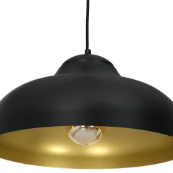 Lampy Wiszące|Luminex Lampa wisząca czarno-złota BASCA