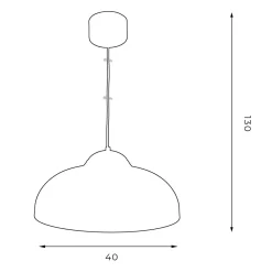Lampy Wiszące|Luminex Lampa wisząca czarno-złota BASCA