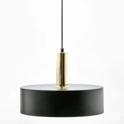 Lampy Wiszące|Zumaline Lampa wisząca czarno-złota LEO 40,5 cm