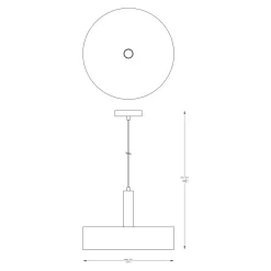 Lampy Wiszące|Zumaline Lampa wisząca czarno-złota LEO 40,5 cm