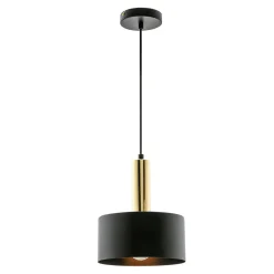 Zumaline Lampa wisząca czarno-złota LEO 20 cm