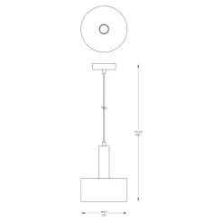 Zumaline Lampa wisząca czarno-złota LEO 20 cm