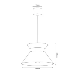 Luminex Lampa wisząca czarno-złota NORGE
