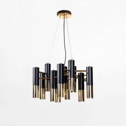 domiluce Lampa wisząca czarno-złota ORINO