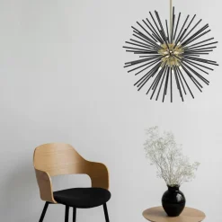 Zumaline Lampa wisząca czarno-złota URCHIN